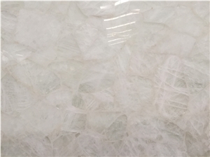 Pure White Semiprecious Stone for Wall Covering