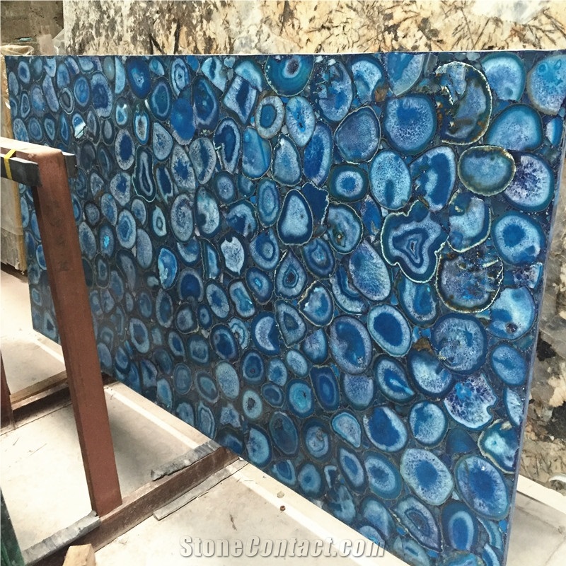 Semiprecious Stone Slabs Composite Agate Slabs