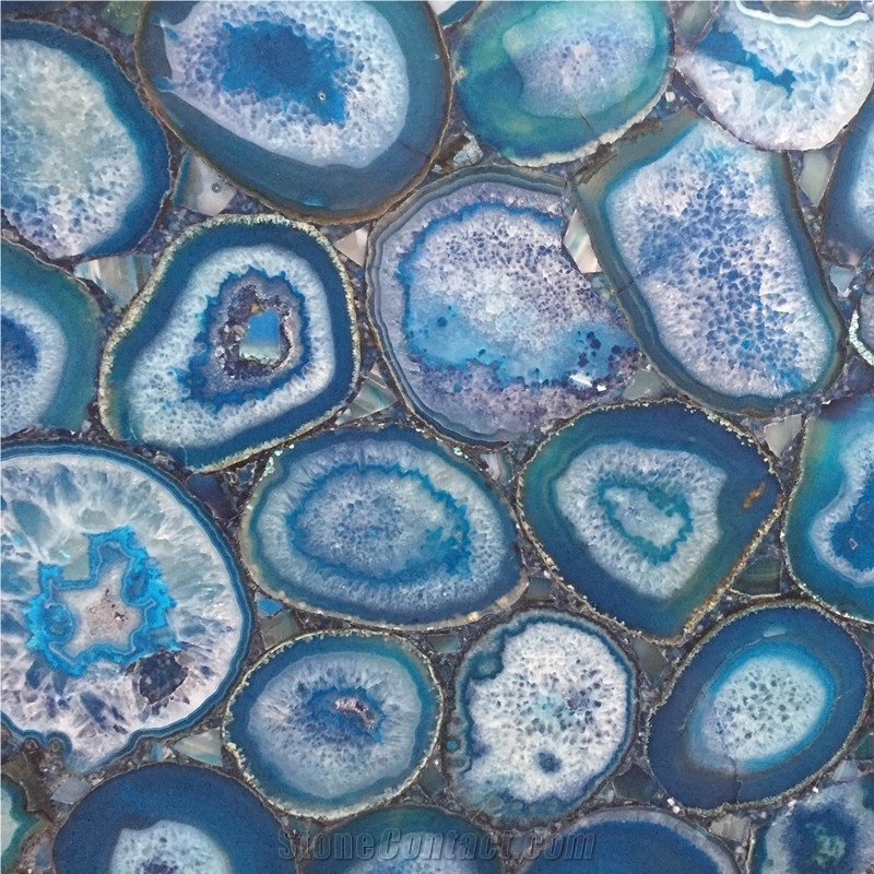 Semiprecious Stone Slabs Composite Agate Slabs