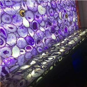 Wall Background Luxury Purple Agate Stone Slabs