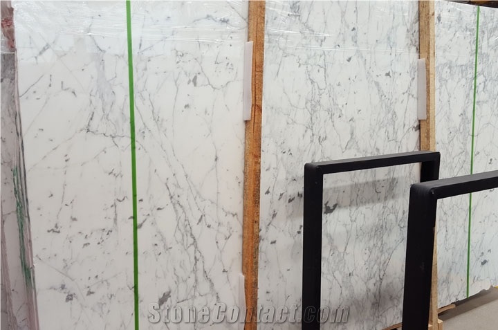 Italian Stone White Statuario Venato Marble Slabs