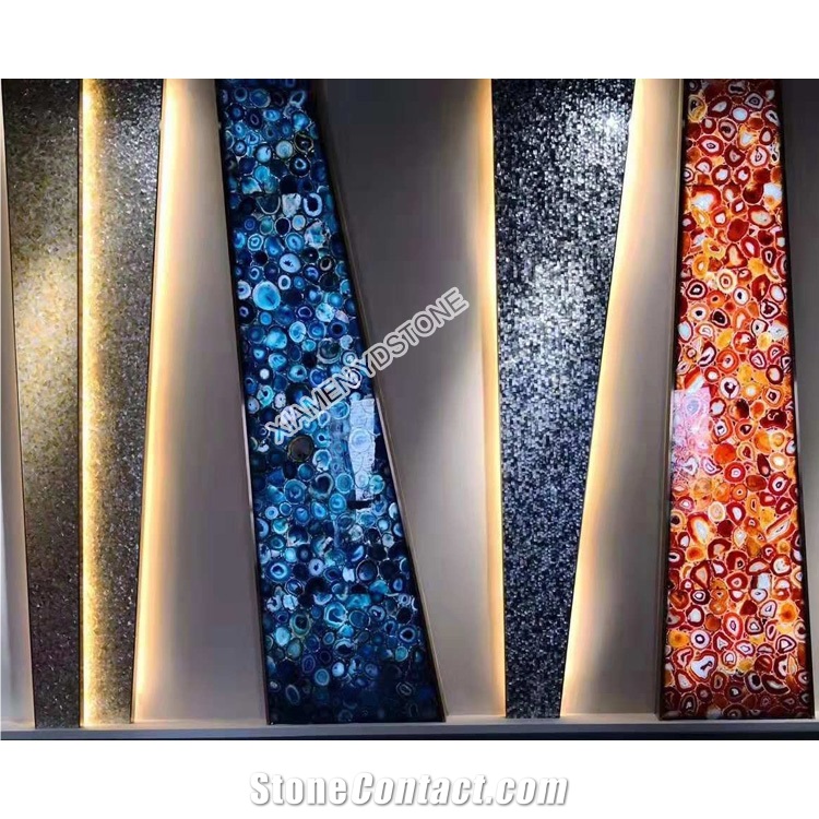Wholesale Semi-Precious Stone Slabs Blue Agate