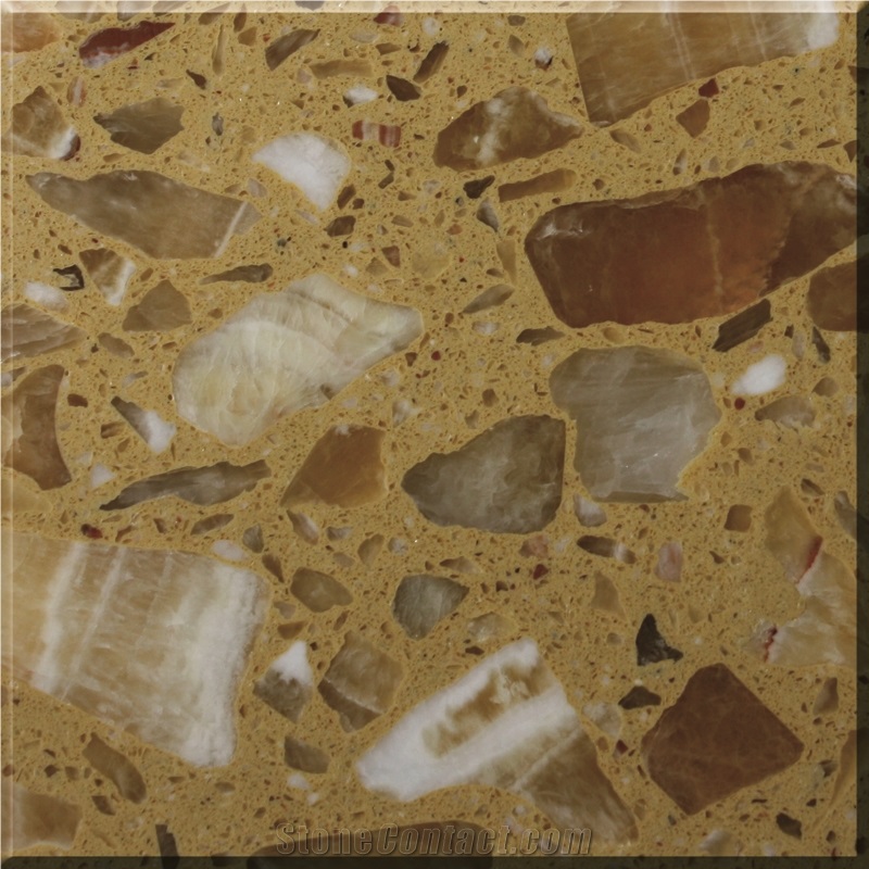 Yellow Quartz Stone Slabs, Engineered Stone Slabs