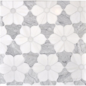 Afyon White, Avenza Dark, Dolomite Marble Waterjet Afyon White, Avenza Dark, Dolomite Marble Waterjet