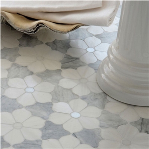 Afyon White, Avenza Dark, Dolomite Marble Waterjet