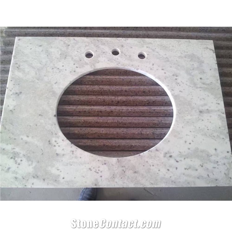 Andromeda White Granite Solid Surface Vanity Top