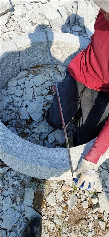 Arc-Shaped Pineapple Hb G603 Granite Kerbstone