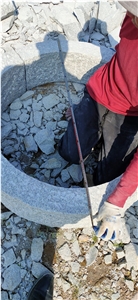 Arc-Shaped Pineapple Hb G603 Granite Kerbstone