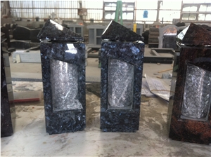 Beautiful Blue Pearl Granite Lamp for Tombstones