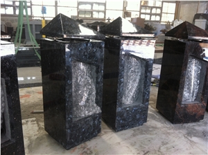 Beautiful Blue Pearl Granite Lamp for Tombstones