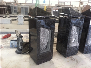 Beautiful Blue Pearl Granite Lamp for Tombstones