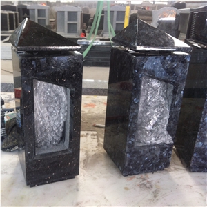 Beautiful Blue Pearl Granite Lamp for Tombstones