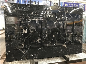 Beautiful China Century Black Ice Marble Slabs
