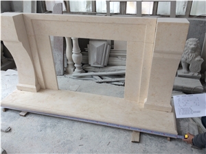 Beige Marble for Indoor Fireplace