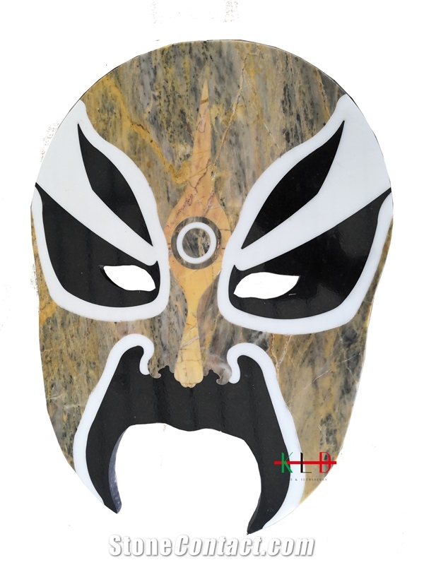 Beijing Opera Make-Ups Water Jet Medallions Mosaic