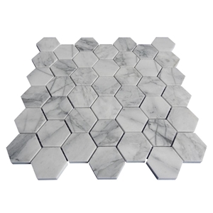 Bianco Carrara Marble Hexagon Mosaic Wall Tiles Bianco Carrara Marble Hexagon Mosaic Wall Tiles