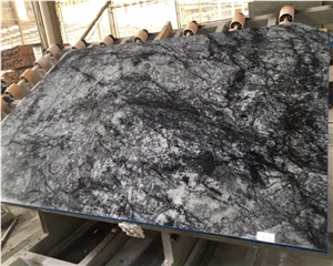 Black Agate Marble Slabs for Bathroom