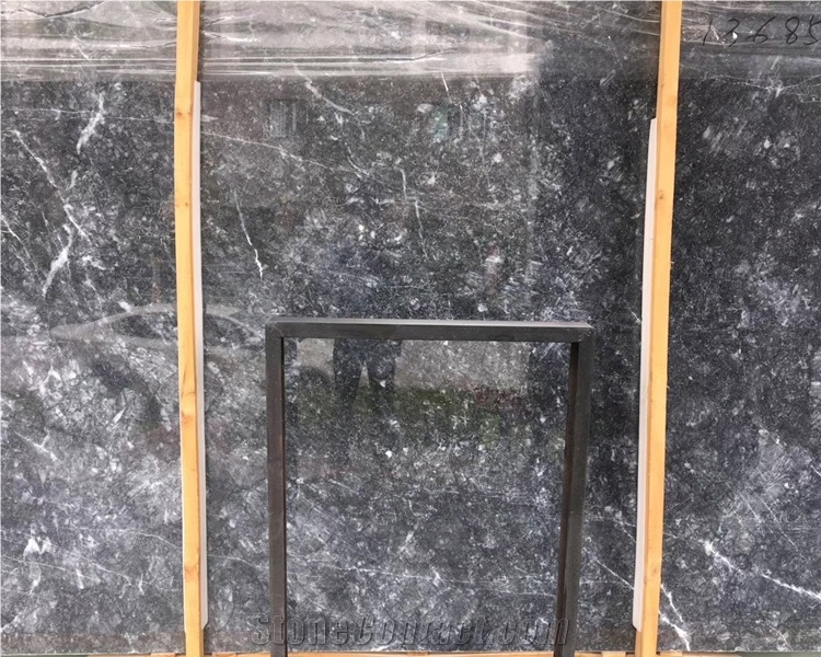 Black Agate Marble Slabs for Bathroom