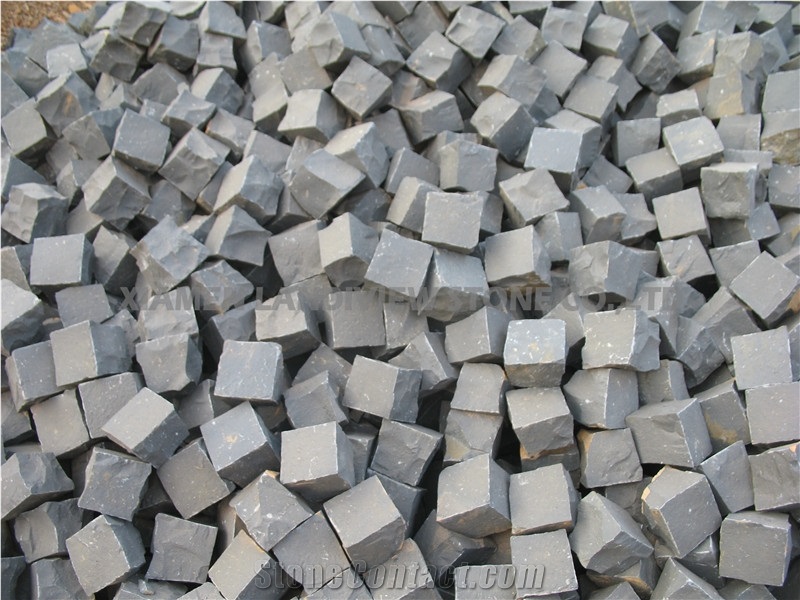 Black Basalt Stone Gargen Floor Radom Sets