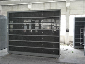 Black Granite Columbarium Niche Cremation Urn