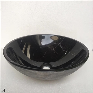 Black Marquina Marble Basain Natural Stone Basin