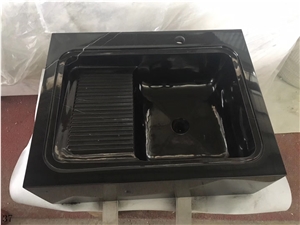 Black Marquina Marble Clothing Wash Basin Sink
