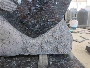 Blue Pearl Granite Angel Monument