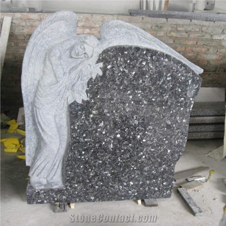 Blue Pearl Granite Stand Angel Monuments