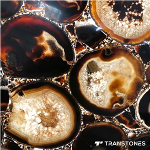 Brown Polished Natural Brown Agate Wall Panel Slabs