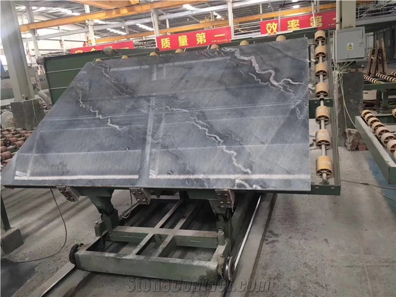 Bruce Silver Grey Marble Book Match