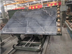 Bruce Silver Grey Marble Book Match