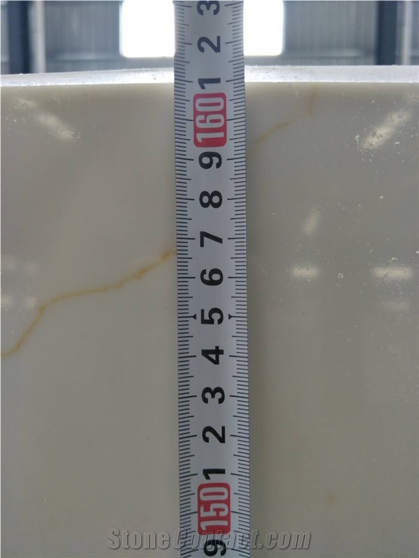 Calacatte Gold Quartz Flooring Covering Slab