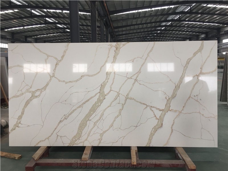 Calacatte Gold Quartz Slab for Wall Covering