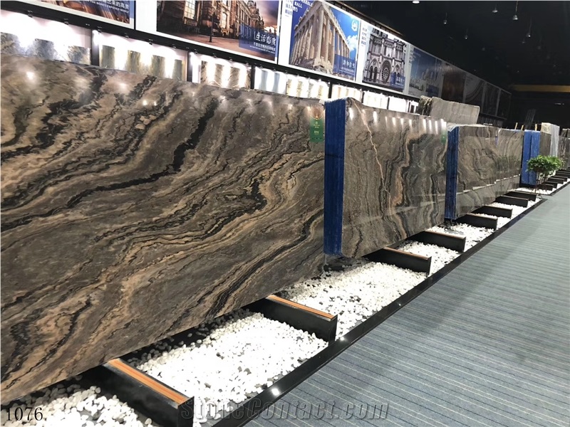 Capuccino Brown Granite Slabs Wall Covering Tile