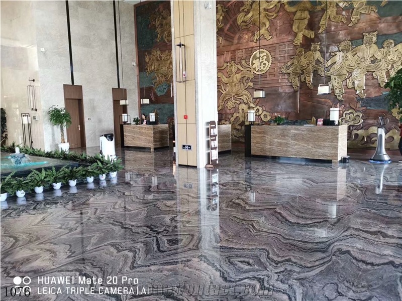 Capuccino Brown Granite Slabs Wall Covering Tile