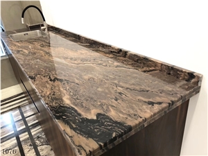 Capuccino Brown Granite Slabs Wall Covering Tile