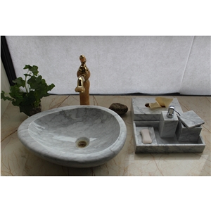 Carrara White Marble Basin, Sink