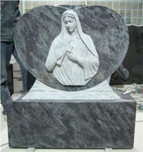Carved Granite Monument Of Blue Stone