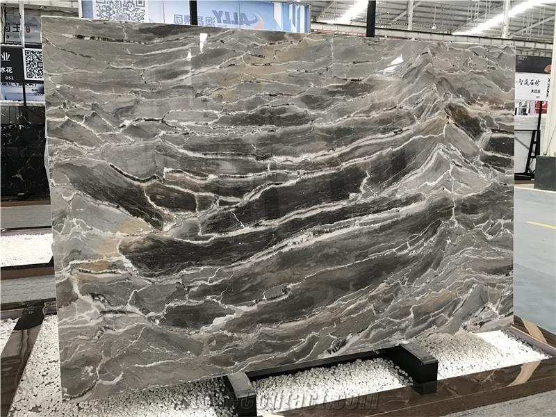 Castro Grey Marble Slabs for Hotel Project