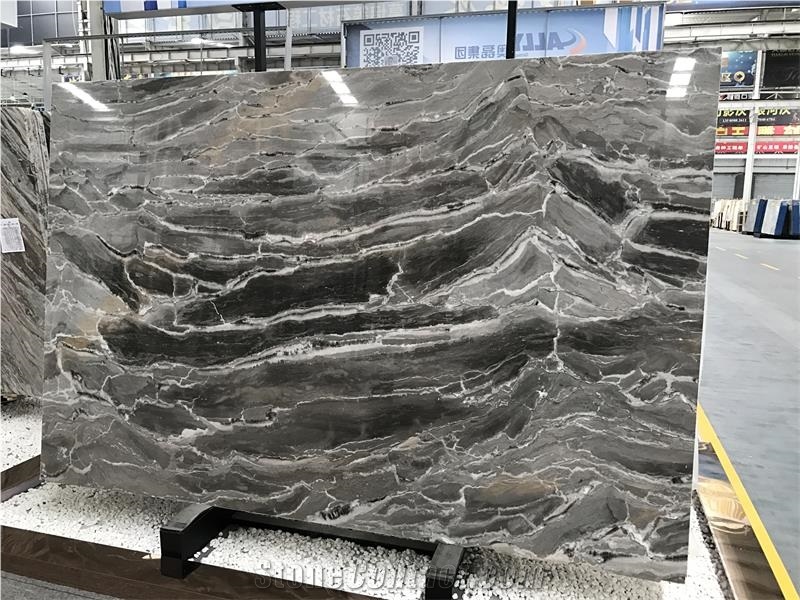 Castro Grey Marble Slabs for Hotel Project