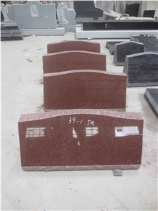 Cemetery Usage Red Granite Blank Tombstone