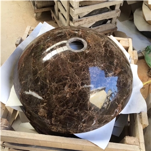 Cheap Dark Emperador Marble Round Sinks