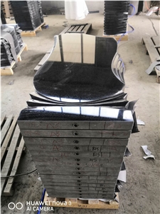 China Black Granite Tombstone Of Figured Stone