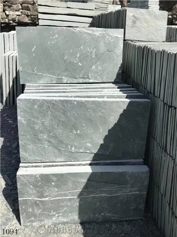 China Green Slate Slab Wall Floor Tiles