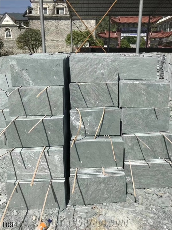China Green Slate Slab Wall Floor Tiles