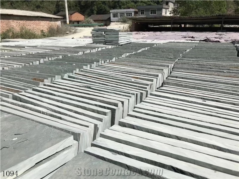 China Green Slate Slab Wall Floor Tiles