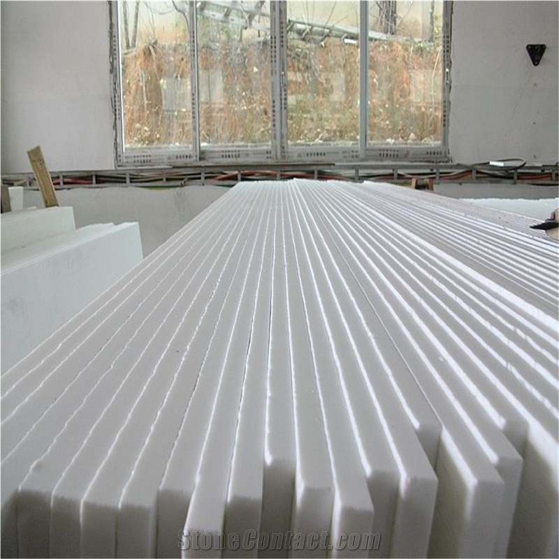 China Nano Glass Panel Pure White Crystallized Stone