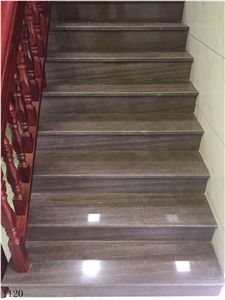 China Purple Wooden Marble Stair Treads Steps