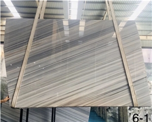 China Star Sand White Blue Grain Marble Bookmatch