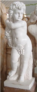 China White Marble Angel Sculptures Handcrafts